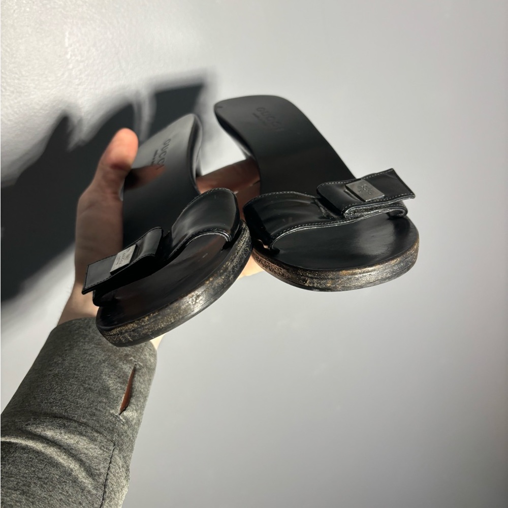 Vintage 90s Gucci Heeled Sandals Women’s Size 7.5 - Picture 4 of 9